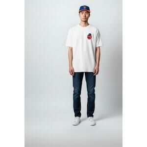 Vintage 90s Style NY Mets x Coca-Cola Graphic Tee Retro Streetwear White Shirt L